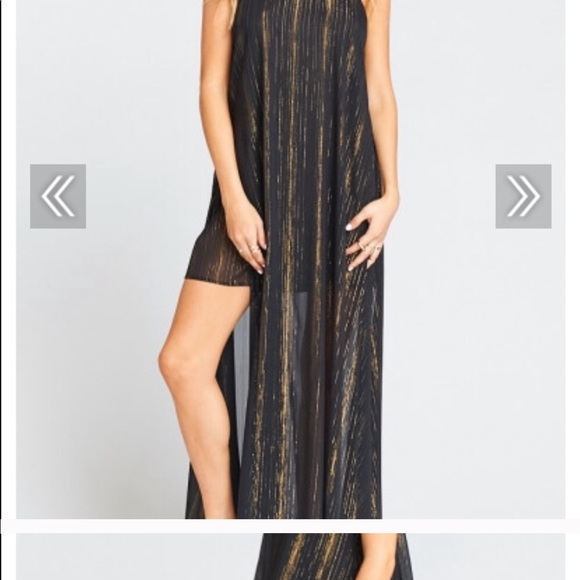 Show Me Your Mumu black and gold Maxi Dress - Picture 2 of 9